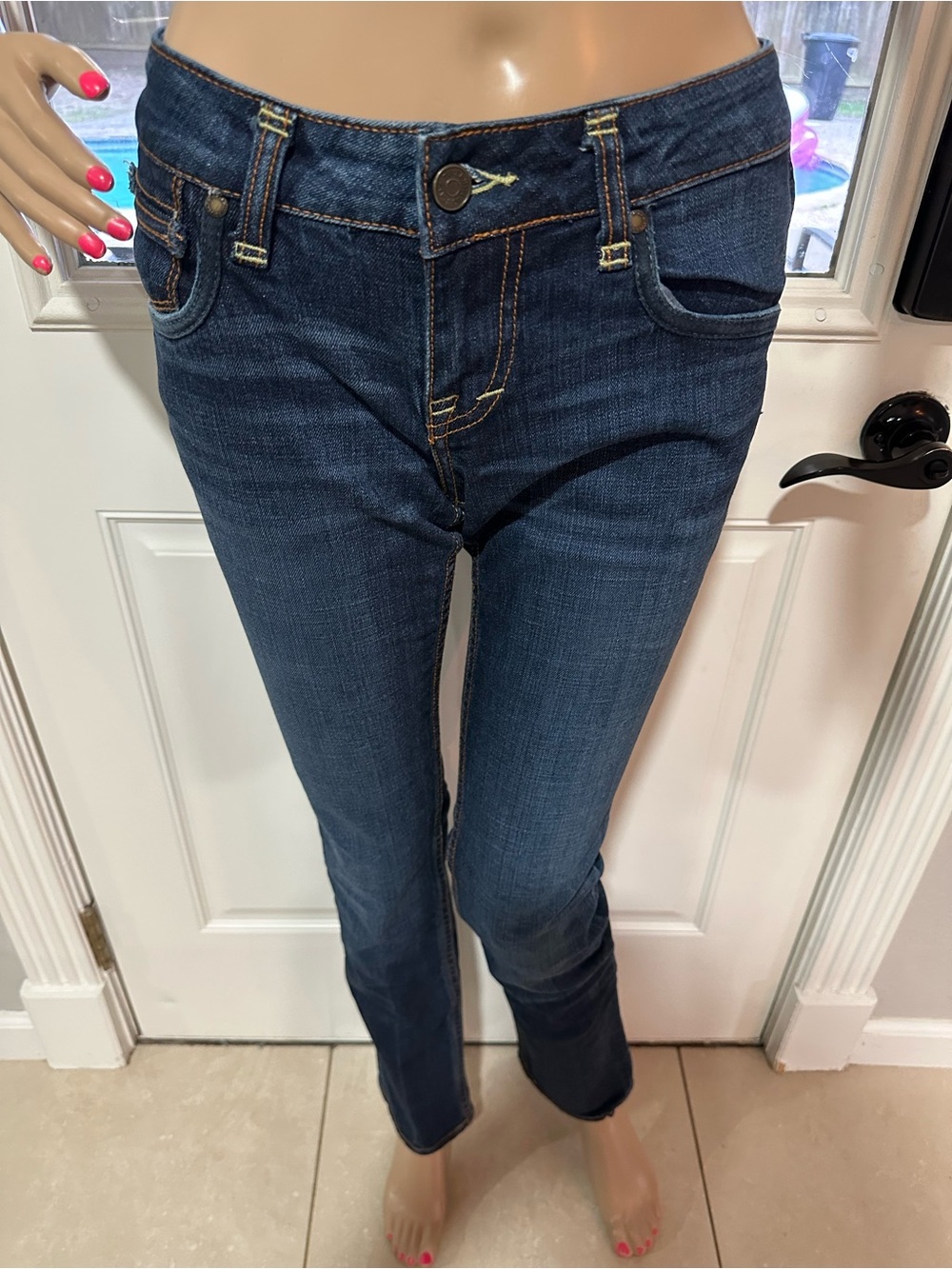 Taverniti Dark Blue Long Leg Jeans